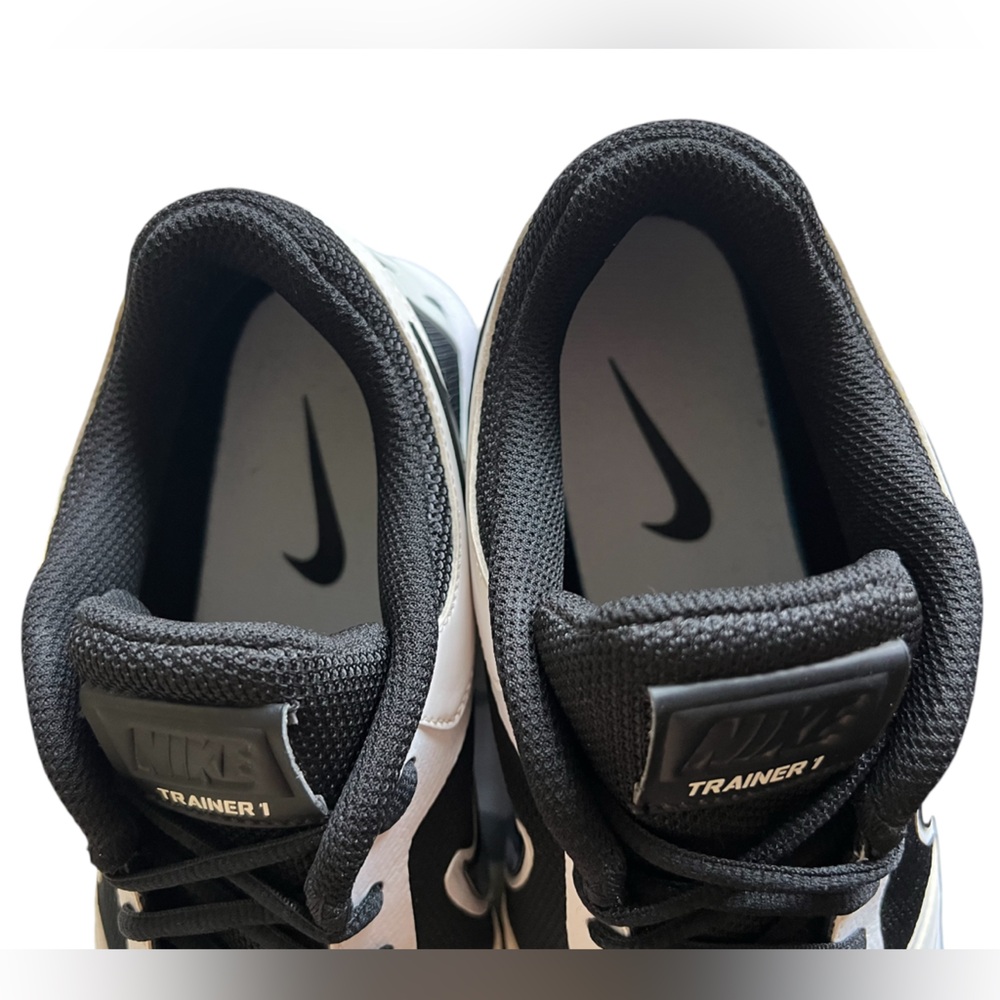 NIKE - BLACK WHITE TRAINER 1.3 MID SNEAKERS - Picture 11 of 12